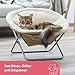 Kerbl Pet Liegemulde Alice, Katzenbett, beige, Ø 58 cm, Höhe 36 cm, weiche Softplüschauflage, Metallgestell, zusammenklappbar, waschbar