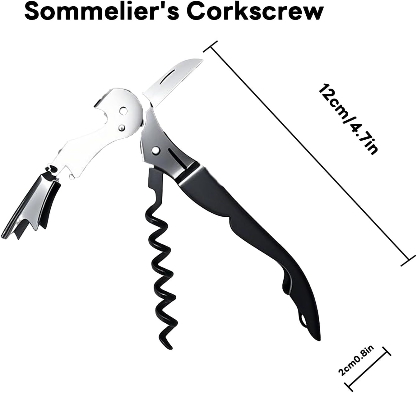 Corkscrew Wine Opener,Cork Screw Wine Bottle Opener,Wine Key for Servers