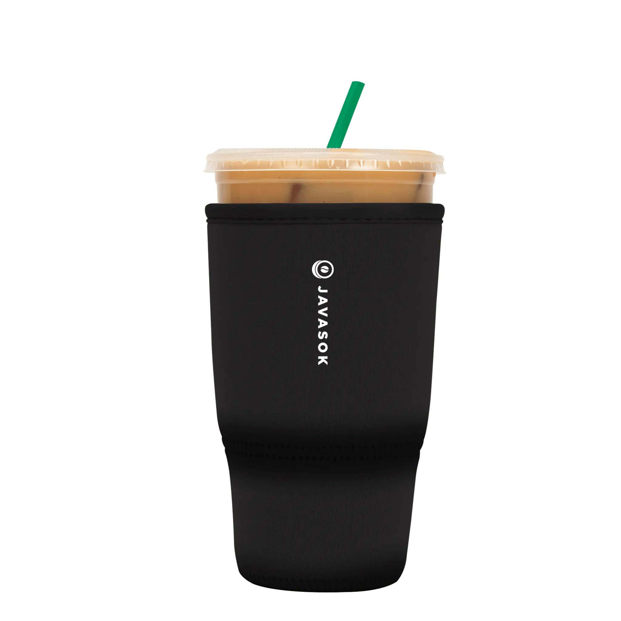 Sok It JavaSok Iced Coffee &amp; Cold Soda Insulated Neoprene Cup Sleeve (Black, Large: 30-32oz)