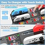 Switch Games Organizer Station with Controller Charger, Charging Dock for Nintendo Switch Interactive Gaming Figures & OLED Joycons, Stands for TV Dock, Stands - Image 2