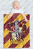 Harry Potter Lightweight Baby Blanket, 30'X40', Gryffindor Crest Unisex for Infants Girls & Boys