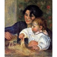 Amazon.co.jp: 12 の有名な絵画 - 母と子ピエール オーギュスト