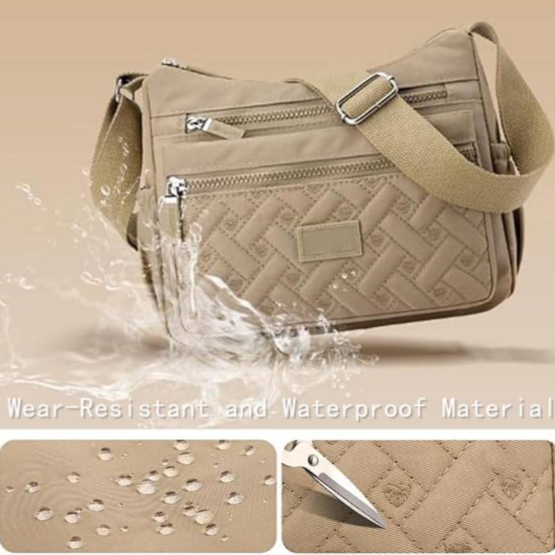 Casual Popularate Bag for Women, Waterproof Lightweight Nylon Shoulder Bags, Multi Pocket Large Capacity Messenger Bag4