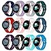 EnoYoo 12 Color Bands Compatible with Samsung Galaxy Watch 4 Galaxy Watch Active 2 40mm 44mm/ Galaxy Watch 4 Classic/ Galaxy Watch 5/ Watch 5 Pro/ Watch 3 41mm, 20mm Soft Silicone Sport Strap for Women Men