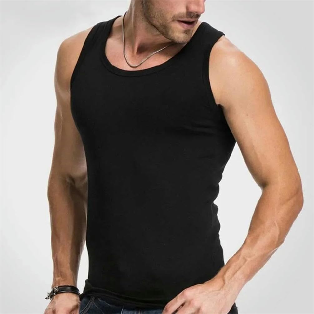 JXQXHCFS Canotte da uomo canotte da allenamento fitness t-shirt da uomo senza maniche da palestra canottiere in cotone