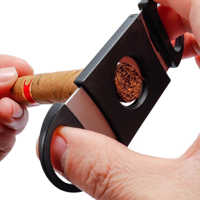 Cigar Cutter Set Classic Pocket V-Shaped Guillotine Puncher Stainless Steel Slicer Portable Accessories Tool