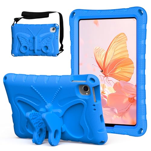 Coque Xiaomi Redmi K Pad 8.8 2025 en EVA bleu avec support et bandoulière pour enfant
