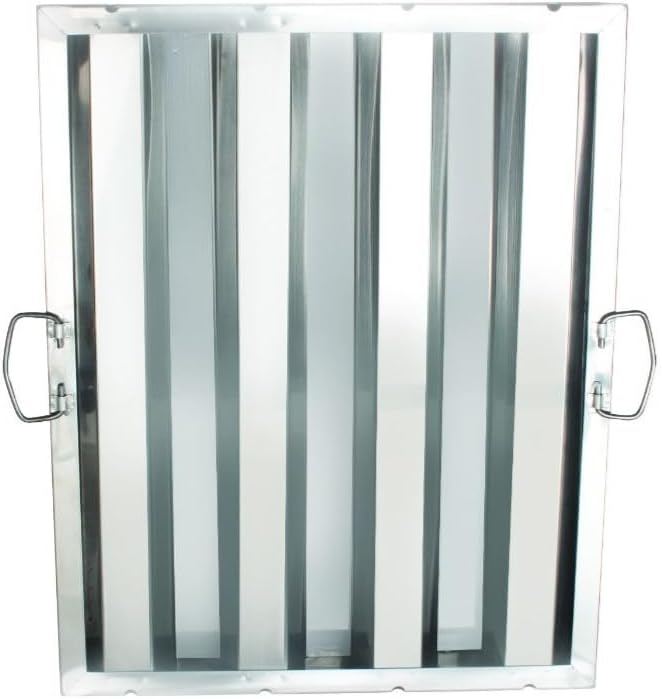 Soro Essentials- 20" W x 16" H Stainless Steel Commercial Kitchen Hood Filter with Handles- Hood Filters Range Hood Filter Range Hood Baffle Grease Filter for Restaurant Kitchen Exhaust Hoods