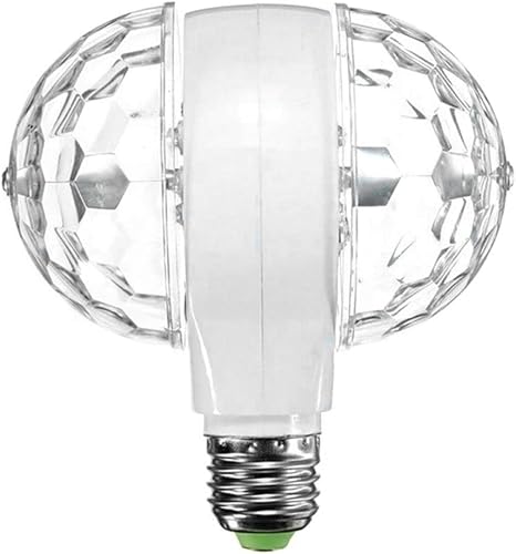 gofidin Bombilla LED E27 de doble cabeza giratoria para discoteca, proyector RGB, lámpara de fiesta de bayoneta multicolor para fiestas en casa,