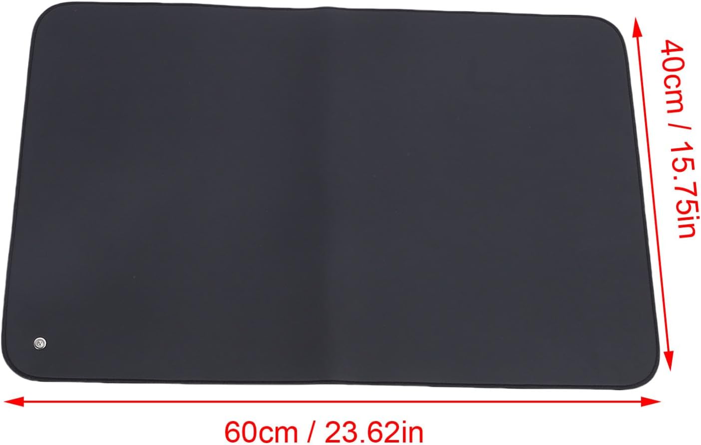 Grounding Mat, 23.62in x 15.75in Indoor Conductive Carbon Fiber Pad with 100k Ohm Resistor for Home Office Relaxation and Static Balance (US Plug)