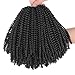 Xtrend 90strands 8 inch Spring Twist Crochet Hair for Distressed Butterfly Locs Passion Twist Synthetic Braiding Hair Extensions Fluffy Spring Twist Crochet Braids hair 110g/pcs 2#