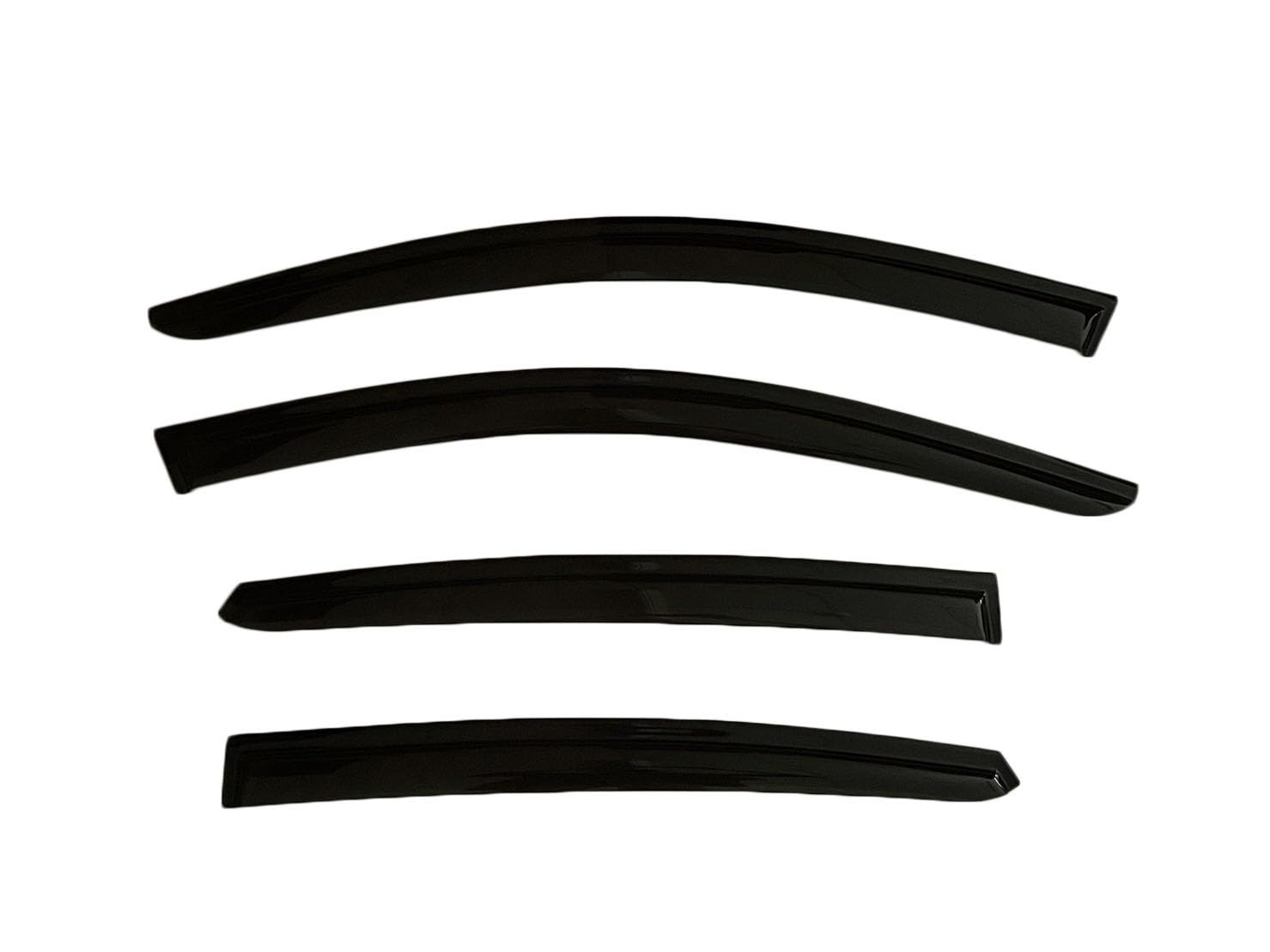 Black Trim Clip-on Smoked Window Visor Rain Guards For 2023
