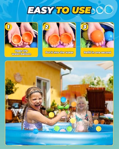 image for UCIDCI SOPPYCID Water Balloons Reusable Quick Fill - Self Sealing Sili