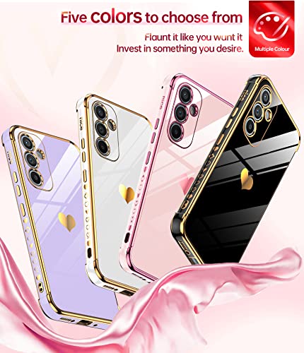 Coque chic or Galaxy A54 5G finition galvanisée de haute qualité