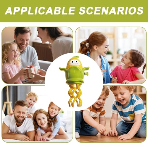 Crawling Octopus Toy, Corn Shaped Clockwork Crawler, Interactive Dancing Creature, 4.57 inches Educational Movement Game, for Baby Shower, Crib, Travel, Birthday, Bath Time Use – Image 4