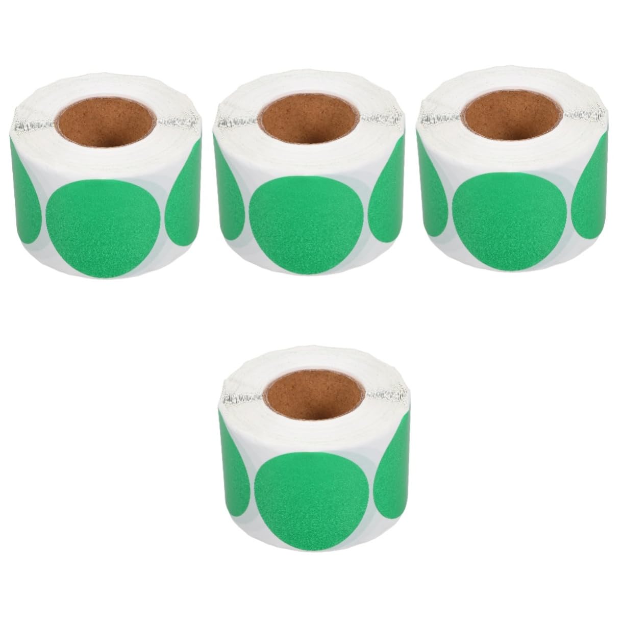 NUOBESTY 4 Rouleaux Autocollant Papier Pour Imprimante D'étiquettes Petites Étiquettes Thermiques Rondes Étiquette Collante Papier D'impression D'imprimante Étiquettes Vierges