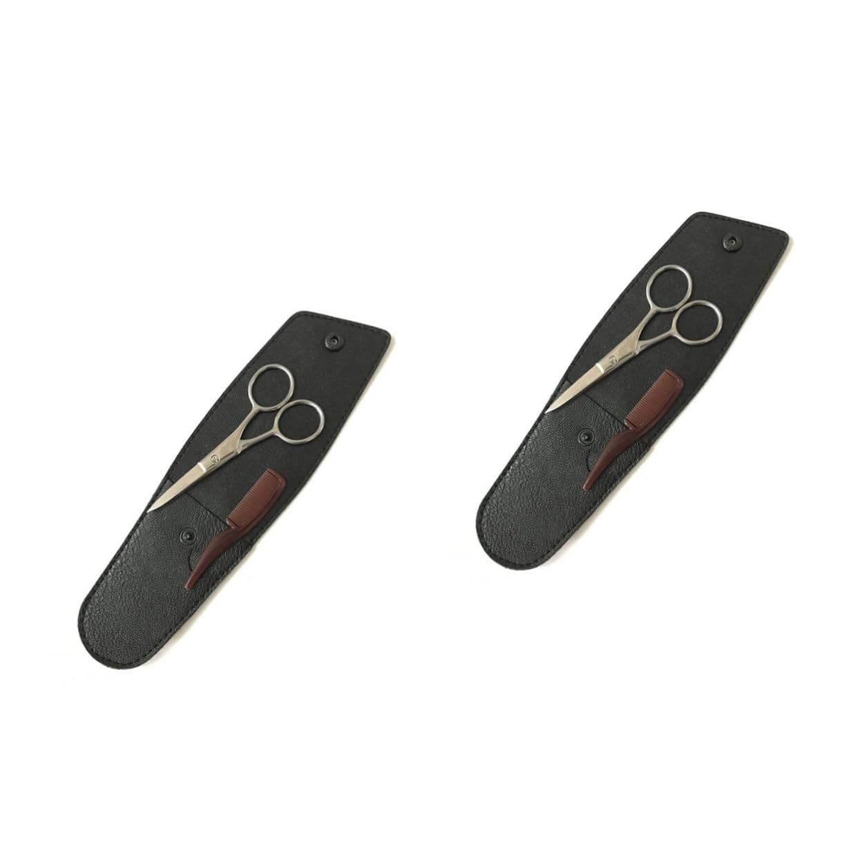 Ipetboom 2 Sets Beard Scissors Mustache Trimming Scissors Beard Cutter Beard Trimming Scissors Hair Cutting Scissors Professional Beard Shears Professional Shears Hair Cutting Black