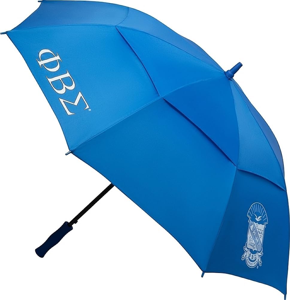 Phi Beta/Β Sigma Large Classic Umbrella [Blue - 27"] - ID#138589