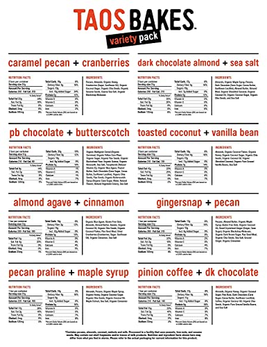 Taos Bakes Snack Bars - Crowd + Pleaser All-In-One Variety Pack - Gluten Free, Non-Gmo, Healthy Granola Bars - Nutritious & Delicious Baked Bars - (12 Pack, 1.8Oz Bars) #TOP1