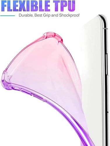 Miniatura 4 de Funda para Huawei Y6P, MED-LX9 Linda funda para niñas y mujeres, degradado, delgada, antiarañazos, TPU suave, funda protectora a prueba de golpes