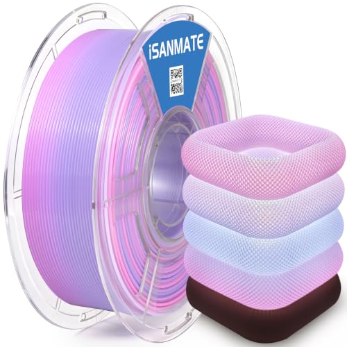 iSANMATE High-Speed PETG Translucent Filament 1.75 mm, PETG Transparent Gradient Filament, Dimensional Accuracy ±0.02 mm