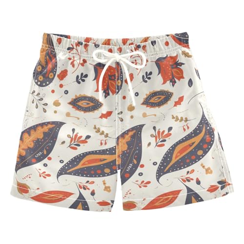 Colorful Paisley Pattern Toddler Swim Trucks Birthday Presents Boys Toddler Bathing Suits Kids Swimwears Swimming Party 3T