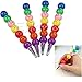 Produktbild Freshsell 7 Farben niedliches Stacker Swap Smile Face Crayons Kinder Zeichnung Geschenk