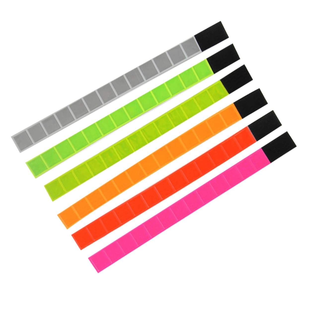 Kisangel 12 Uds Banda Reflectora para Ciclismo Muñequera Pulsera Pulseras Reflectantes Pulseras Luminosas Pulsera para Correr De Noche Brazalete Fluorescente Cinturón De Tira