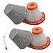 Paquete de 2 filtros de repuesto para aspiradoras de mano Black+Decker 20V Max Powerconnect BCHV001C1, con cepillo de limpieza