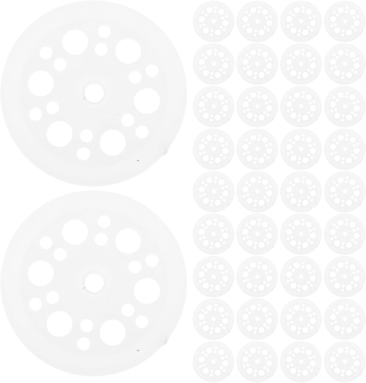 120pcs Plastic Insulation Fixing Discs with Four-prong Design, 46mm Polypropylene Nail Washers for Ceiling and Wall Foam Board Support and Load Spreading
