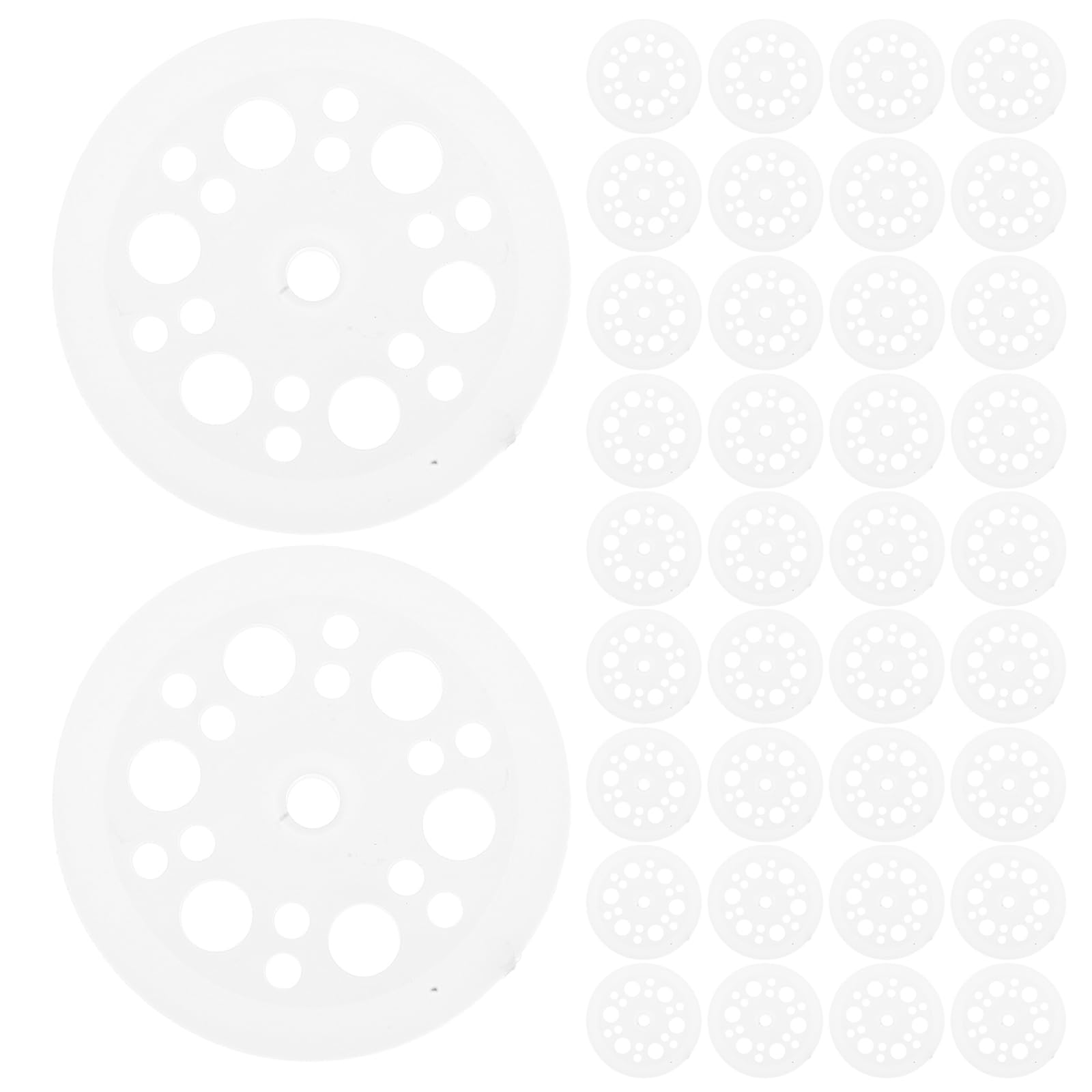 120pcs Plastic Insulation Fixing Discs with Four-prong Design, 46mm Polypropylene Nail Washers for Ceiling and Wall Foam Board Support and Load Spreading