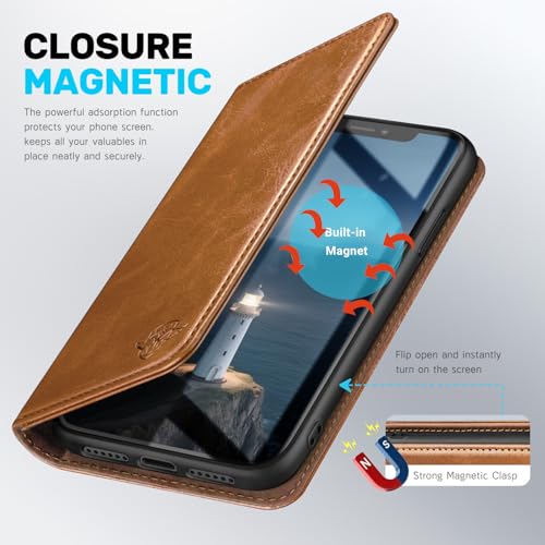 Étui iPhone 12 Pro cuir brun clair idéal pour voyager léger en sécurité