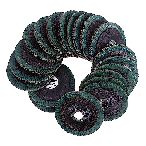 FUNOMOCYA Sanding Discs for Angle Grinder 20 Pcs Flap Discs Sturdy Material Vibration Absorption Universal Applications