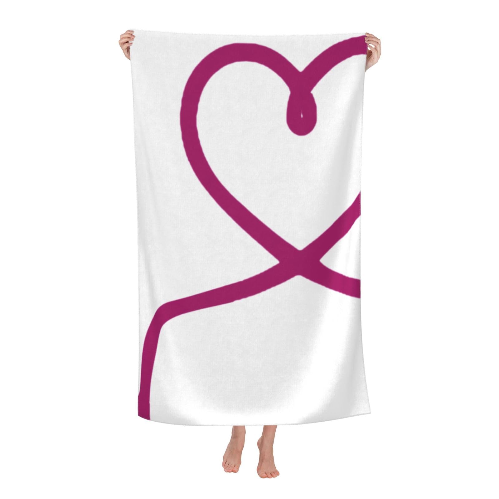 LSRCPD Beach Towel HeartbeatMicrofiber Beach Towels Blanket Oversized Tropical Big Extra Large XL Pool Towels Quick Dry Sandproof for Women Girls Kids