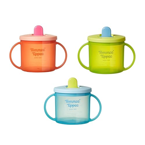 Miniatura 9 de Tommee Tippee Starter - Vaso para sorber de 10 onzas para bebés y niños pequeños, con popote con peso de silicona y asas de fácil sujeción, sin BPA,