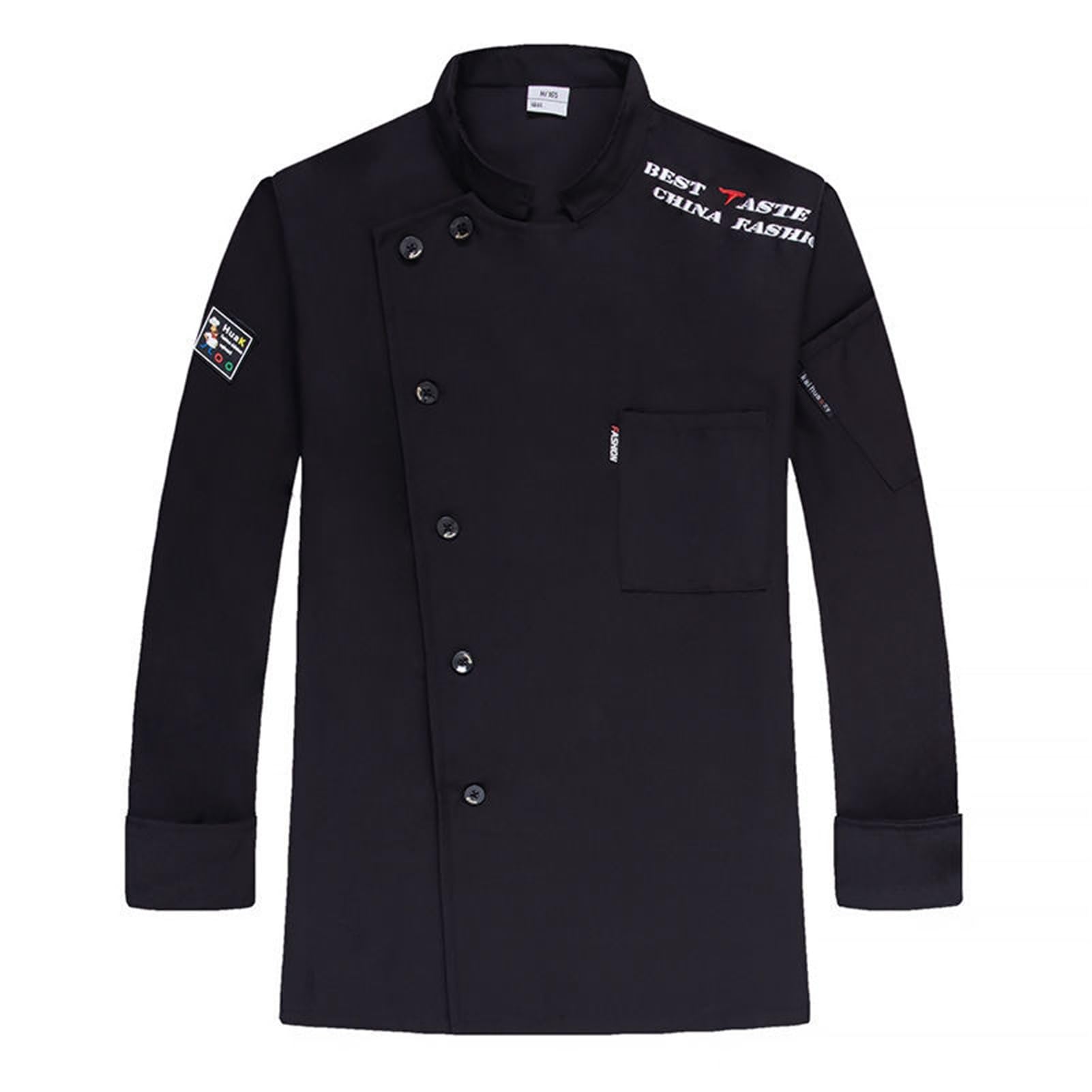 Giacche da Chef Uomo, Camice da Chef Professionale a Manica Lunga Divisa da Cucina Traspirante e Leggera, Uniforme da Lavoro per Ristorante Hotel Catering Resistente e Comoda