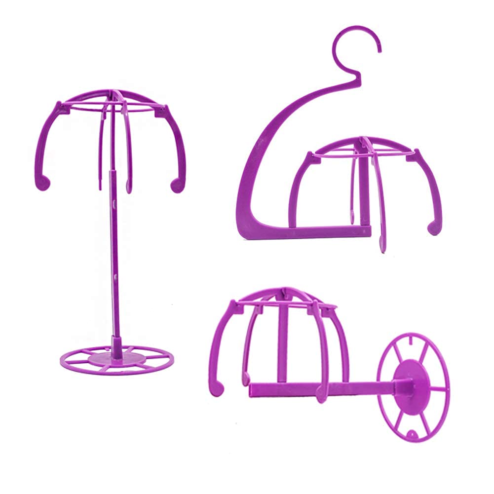 GEER Wig Stand,6 Packs Multifunctional Folding Portable Wall-Mounted Wig Holder Hanging Wig Stands Vertical Wig Hanger for All Wigs and Hats