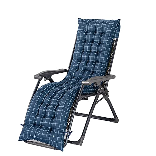 Morbuy Cojín para Tumbona de Jardín, Suave y Cómodo Cojín Reclinable Colchoneta Tumbona Exterior Ideal para Tumbonas, Sillas y Hamacas (48x155cm,Azul Liso)