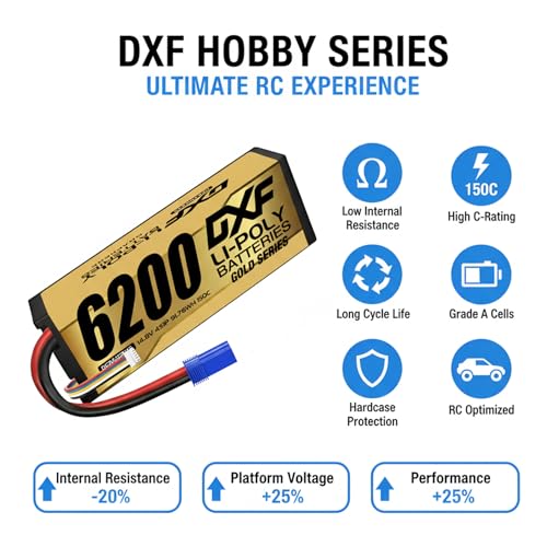 Batería de polímero de litio 4S fiable de 14,8 V y 6200 mAh para competición de coches rc 3