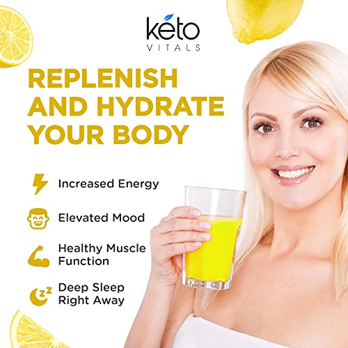 Image of Keto Vitals Electrolytes Powder | Keto-Friendly Electrolytes with Potassium, Magnesium, Sodium, Calcium | Keto Electrolytes Supplement Energy Drink Mix | Sugar-Free, Zero Calories, Zero Carbs