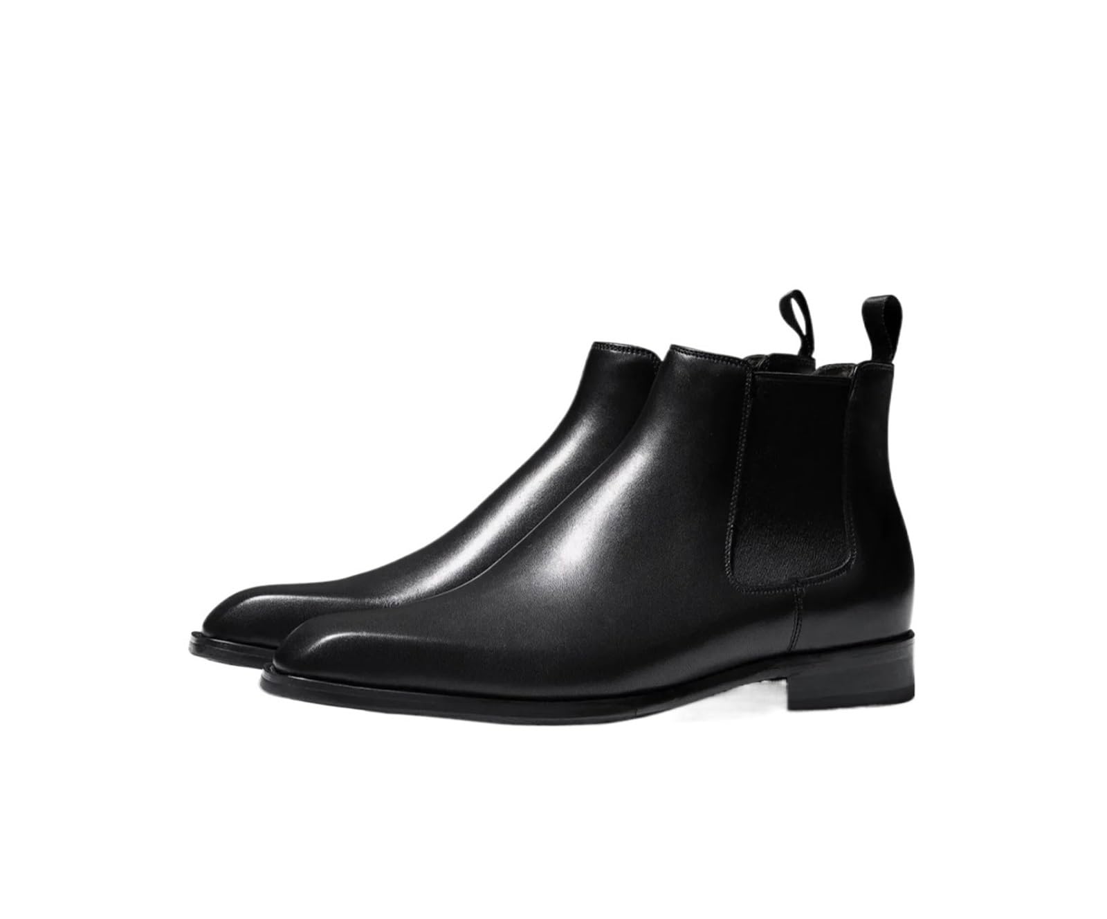 Chelsea Boot Uomo Stivaletti Chelsea Da Uomo Con Testa Quadrata In PU, Casual Lavoro, Scarpe In Pelle Fatte A Mano