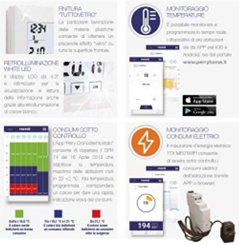 Perry 1TXCR028WIFIKIT Cronotermostato Wireless Smartbox, Bianco