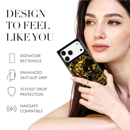Image of COCOMII Rectangle for iPhone 18 Pro /17 Pro Case, Molten Marble