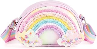 PALAY® Toddler Purse for Kids Small Rainbow Crossbody Bag Cute Mini Glitter Sling Bags Birthday Gifts for Girls (18x11.5CM) Price In India