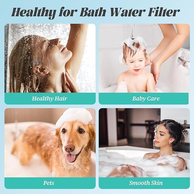 Miniatura 6 de Filtro de baño para bañera, filtro de agua de bañera de 9 etapas, elimina contaminantes, 5000 galones de filtración, filtro de agua de baño para