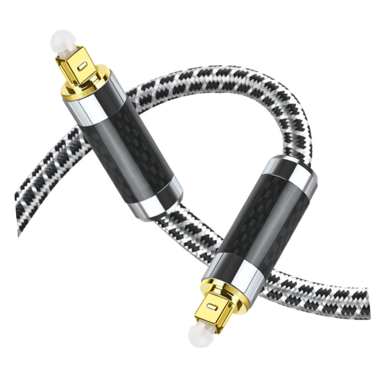 Veemoon Cavo Audio in Fibra Da 5 M Con Connettore Maschio Qualità Del Segnale Ottimale Cavo Flessibile Morbido Per Console Di Gioco Home Theater