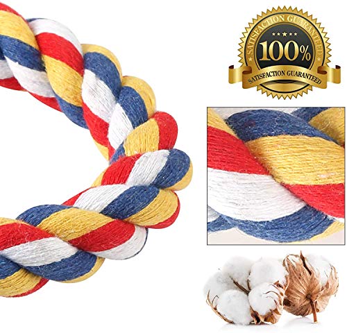 Puppy Rope Chew Toys Teething Small Dog, Tug Of War Dog Chew Toys, 8 Shaped Molar Natural Cotton Rope Training For Puppy Of Playing, Training Teeth Cleaning And Chewing, None Toxic #TOP2