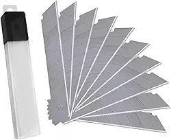 Kit Estojos Com 50 Lâminas Largas De 18mm Para Estilete Profissional