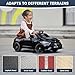 TOBBI Kids Electric Ride On Toy Car, Toddlers Battey-Powered Vehicle with Parental Remote Control/Soft Start/3 Speeds/Horn & LED for Children Ages 3-6 Years-Black