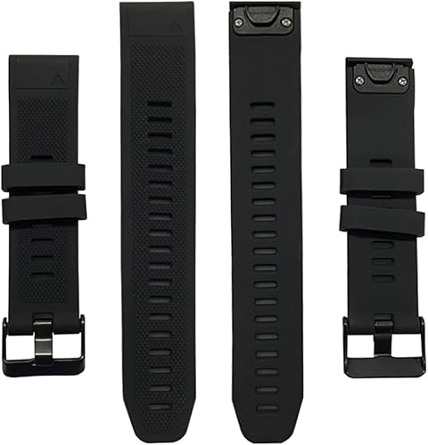 Miniatura 6 de Garmin Fenix 6S - Correa deportiva de silicona compatible con 0.787 in, correa de hebilla negra de liberación rápida